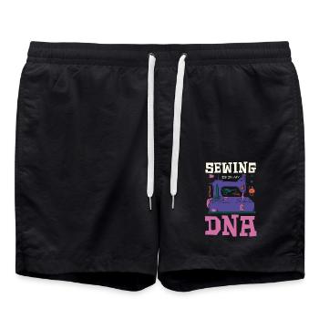 Sewing Is In My DNA Funny Tailor Motif - Swim Trunks - black - Front - AI Model Male 185 light (185cm)