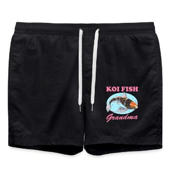 Poisson Koi Grandma Koi Nishikigoi Cadeau - Short de bain - noir - Devant - AI Model Male 185 light (185cm)