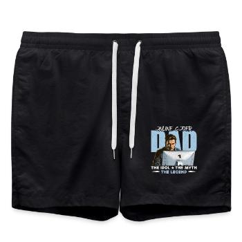Online Coder Dad The Idol The Myth The Developer - Swim Trunks - black - Front - AI Model Male 185 light (185cm)
