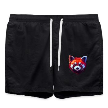 Portrait de panda roux - Short de bain - noir - Devant - AI Model Male 185 light (185cm)