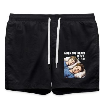 QUAND LE CŒUR CHERCHE À SE RAPPROCHER - Short de bain - noir - Devant - AI Model Male 185 light (185cm)