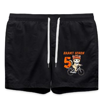 CAT BIKE BAAM!! ALREADY FIVE - Swim Trunks - black - Front - AI Model Male 185 light (185cm)