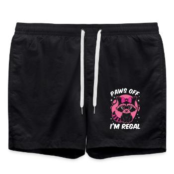 Drôle mignon raton laveur sauvage Mème - Short de bain - noir - Devant - AI Model Male 185 light (185cm)