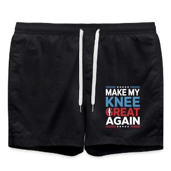 Rendre mon genou à nouveau grand. Drôle de récupération - Short de bain - noir - Devant - AI Model Male 185 light (185cm)