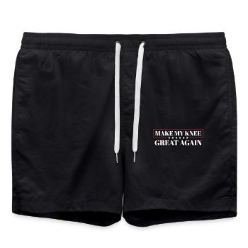 Rendre mon genou à nouveau grand. Drôle de récupération - Short de bain - noir - Devant - AI Model Male 185 light (185cm)
