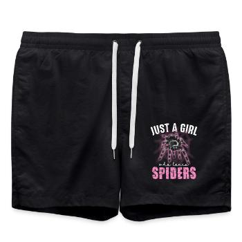 Juste une fille qui aime le design des araignées - Short de bain - noir - Devant - AI Model Male 185 light (185cm)