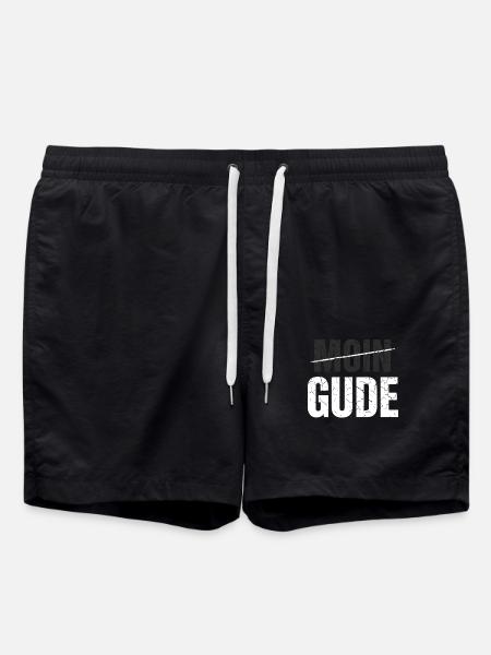 Moin? Nein, Gude! - Badeshorts - Schwarz