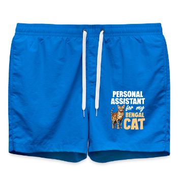 Personal assistant for my Bengal Cat - Swim Trunks - cobalt blue - Front
