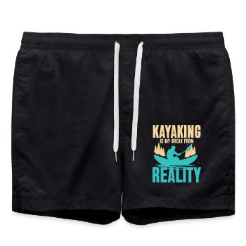 Kayaking - Swim Trunks - black - Front - AI Model Male 185 light (185cm)