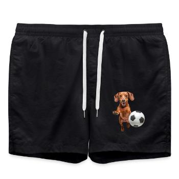 Dackel - Badeshorts - Schwarz - Vorne - AI Model Male 185 light (185cm)