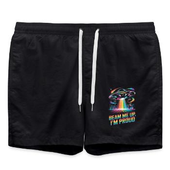 Cooles Pride Month Design - Badeshorts - Schwarz - Vorne - AI Model Male 185 light (185cm)