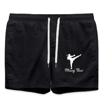 Muay Thaï - Short de bain - noir - Devant - AI Model Male 185 light (185cm)