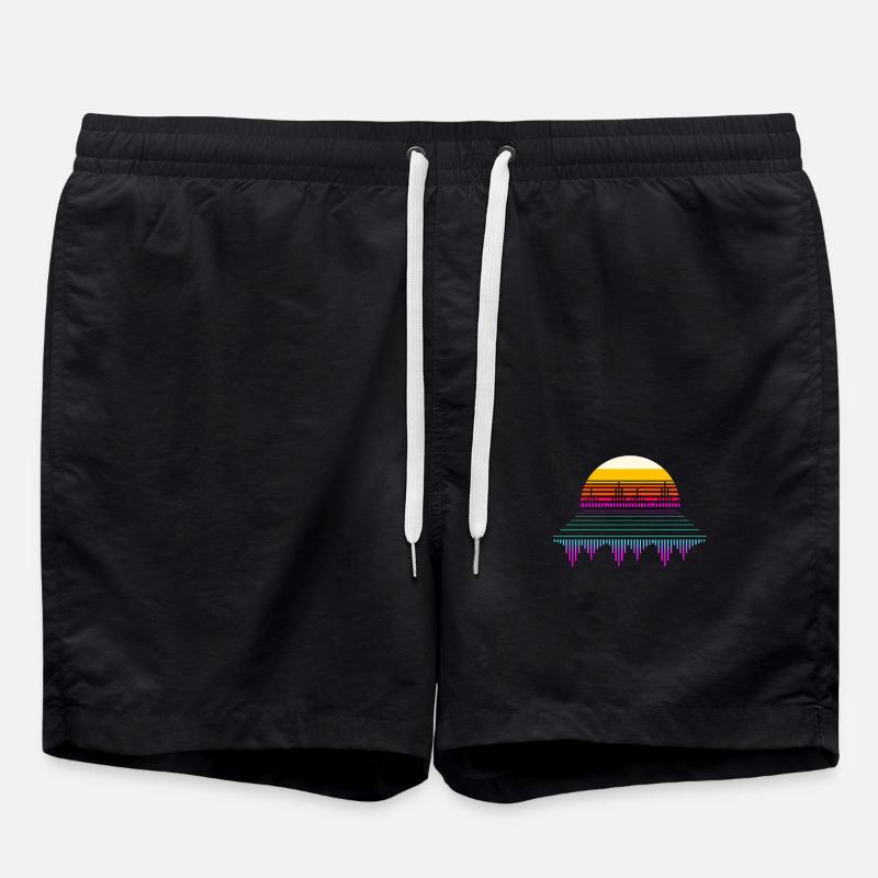 Djing Label Keyboard DJ - Badeshorts - Schwarz