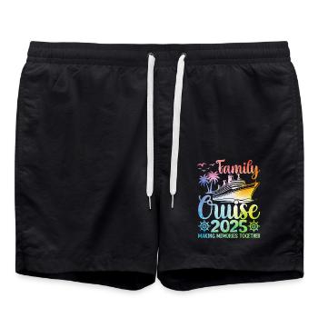 Family Cruise 2025 - Badeshorts - Schwarz - Vorne - AI Model Male 185 light (185cm)