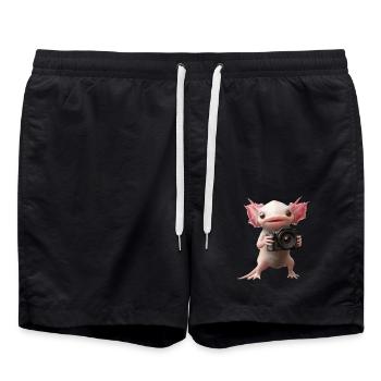Axolotl - Badeshorts - Schwarz - Vorne - AI Model Male 185 light (185cm)