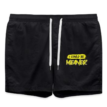 Je pourrais être plus méchant - Short de bain - noir - Devant - AI Model Male 185 light (185cm)