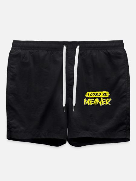 I Could Be Meaner - Swim Trunks - black
