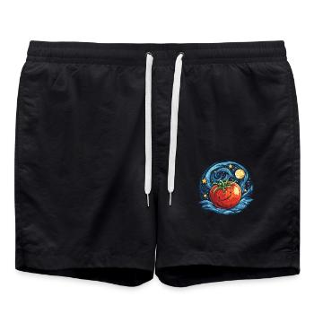 Tomate style nuit étoilée - Short de bain - noir - Devant - AI Model Male 185 light (185cm)