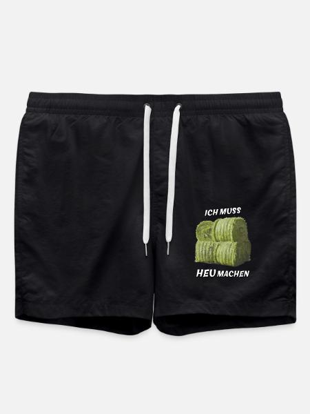 ICH MUSS HEU MACHEN - Badeshorts - Schwarz