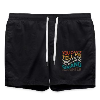 Du Bist Nicht Meine Enkelin Spruch - Badeshorts - Schwarz - Vorne - AI Model Male 185 light (185cm)