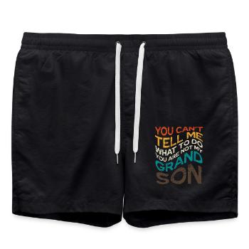 Du Bist Nicht Mein Enkel Spruch - Badeshorts - Schwarz - Vorne - AI Model Male 185 light (185cm)