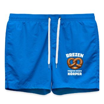 Brezen formten diesen Körper - Brezel Spruch - Badeshorts - Cobalt blue - Vorne