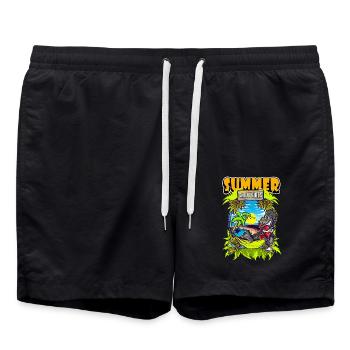 Summer Chill Vibes Gorilla - Badeshorts - Schwarz - Vorne - AI Model Male 185 light (185cm)