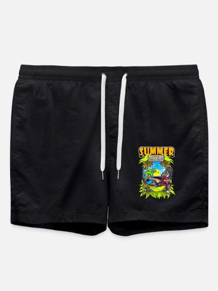 Summer Chill Vibes Gorilla - Swim Trunks - black