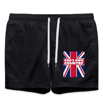 God's Own Country - Swim Trunks - black - Front - AI Model Male 185 light (185cm)