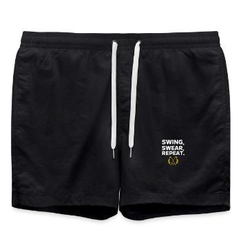 SWING SWEAR REPEAT - Swim Trunks - black - Front - AI Model Male 185 light (185cm)