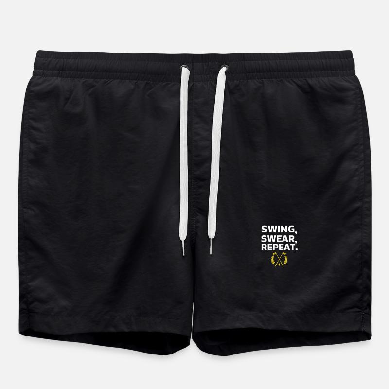 SWING SWEAR REPEAT - Swim Trunks - black