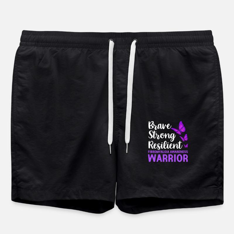Fibromyalgie Fibro - Badeshorts - Schwarz