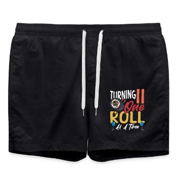 Geburtstag Sushi 11 Wasabi Stäbchen - Badeshorts - Schwarz - Vorne - AI Model Male 185 light (185cm)