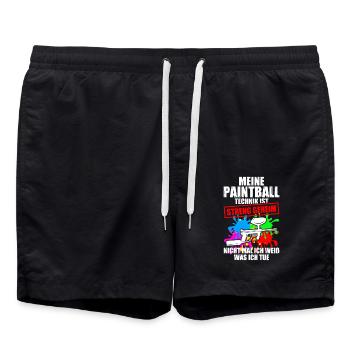 Paintball Technique Gotcha Paintball Player - Swim Trunks - black - Front - AI Model Male 185 light (185cm)