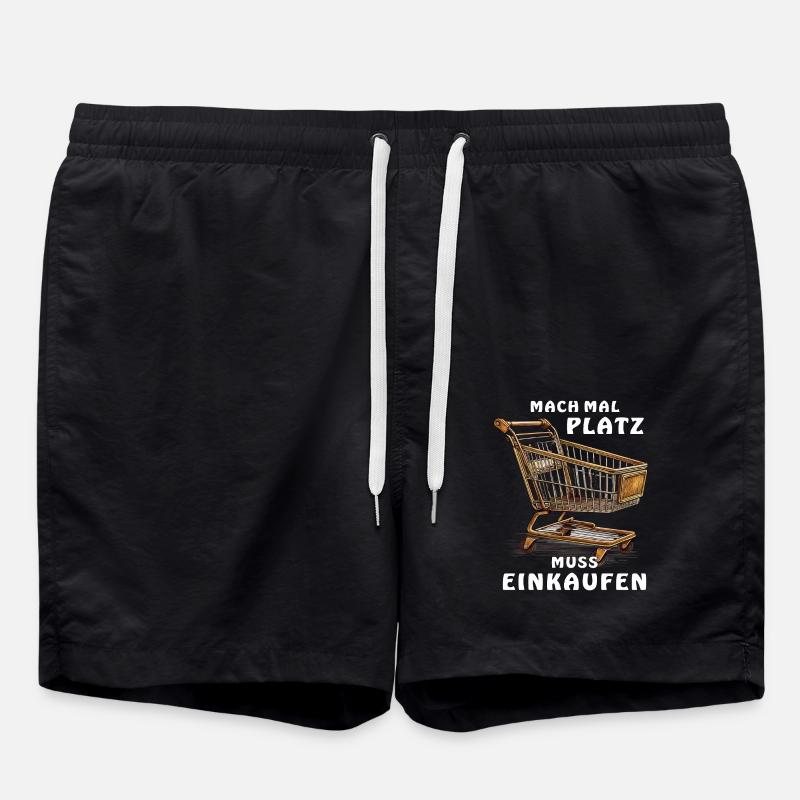 EINKAUFSWAGEN MACH PLATZ MUSS EINKAUFEN - Badeshorts - Schwarz