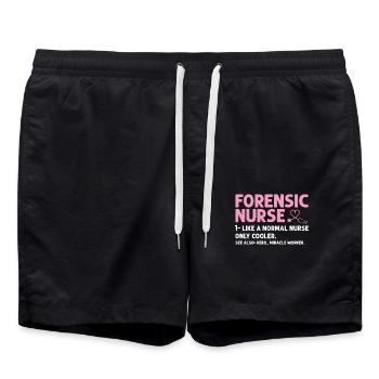 Forensische Krankenschwester Lustige Definition Gesundheitswesen - Badeshorts - Schwarz - Vorne - AI Model Male 185 light (185cm)