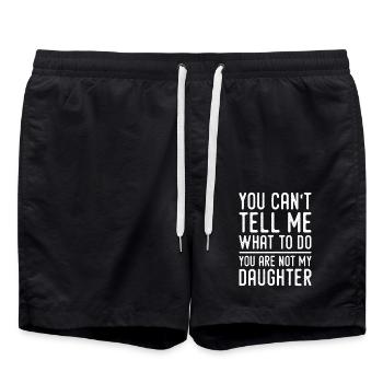 Funny Dad Tees Father Daddy Papa From Daughter Dad - Short de bain - noir - Devant - AI Model Male 185 light (185cm)