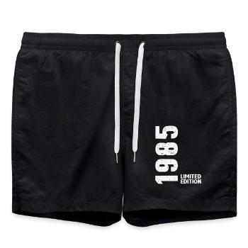 40 Year Old 1985 Birthday Gift - Swim Trunks - black - Front - AI Model Male 185 light (185cm)