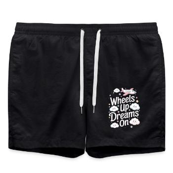 First time flying Travel Memory Sky - Swim Trunks - black - Front - AI Model Male 185 light (185cm)