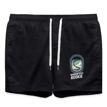 First time flying Travel Memory Sky - Swim Trunks - black - Front - AI Model Male 185 light (185cm)