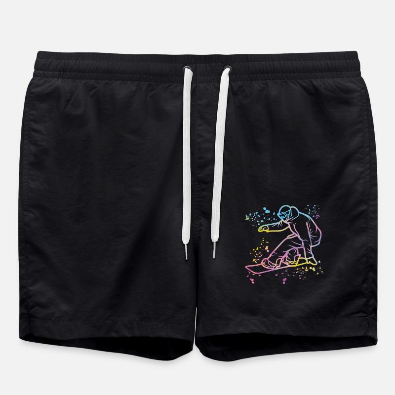 Snowboarder Snowboarding Snowboard - Badeshorts - Schwarz