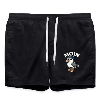 Moin Seagull - Swim Trunks - black - Front - AI Model Male 185 light (185cm)