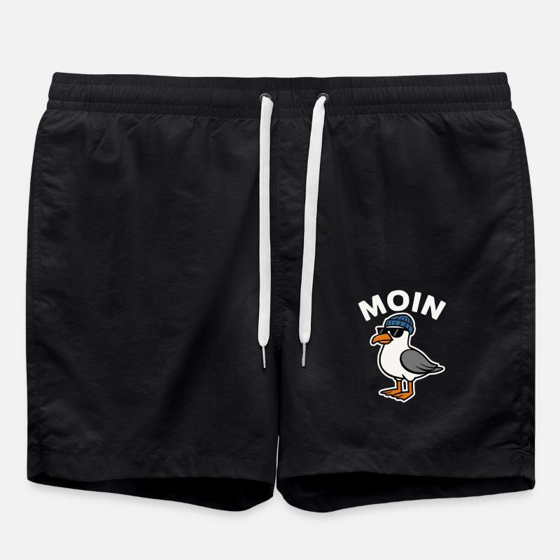 Moin Möwe - Badeshorts - Schwarz