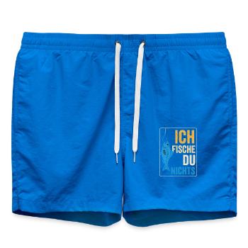Ich fische – du nix - Badeshorts - Cobalt blue - Vorne