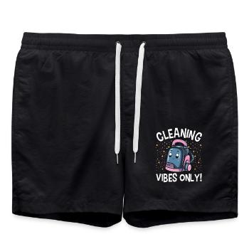 Cleaning Lover Cleaner - Swim Trunks - black - Front - AI Model Male 185 light (185cm)