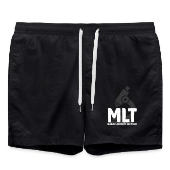 Technicien de laboratoire médical drôle MLT médical - Short de bain - noir - Devant - AI Model Male 185 light (185cm)