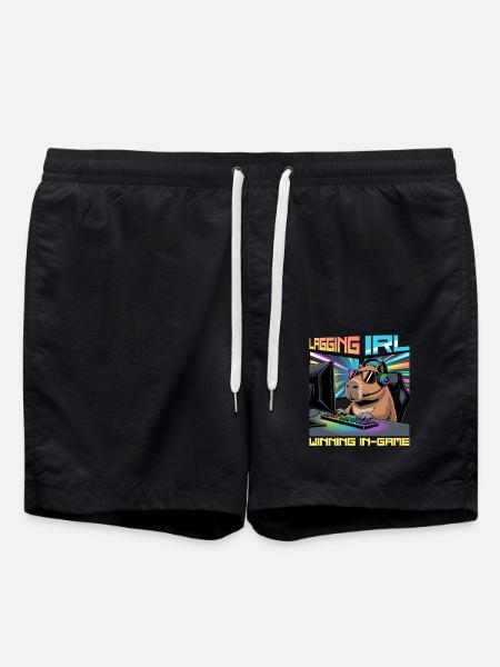 Capybara PC Gamer Gaming - Swim Trunks - black