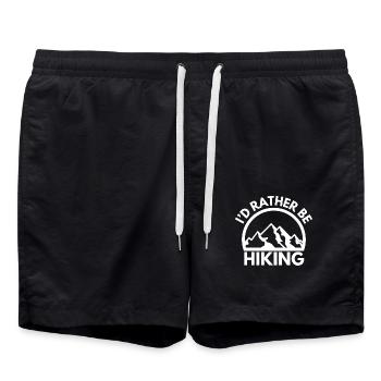 Wandern Liebhaber Berg Wanderverein - Badeshorts - Schwarz - Vorne - AI Model Male 185 light (185cm)