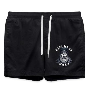 East Frisian North Sea Seaman Klei Mi An Mors - Swim Trunks - black - Front - AI Model Male 185 light (185cm)