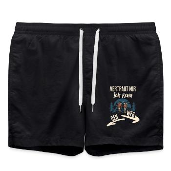Wandern - Badeshorts - Schwarz - Vorne - AI Model Male 185 light (185cm)